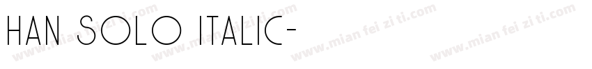 Han Solo Italic字体转换